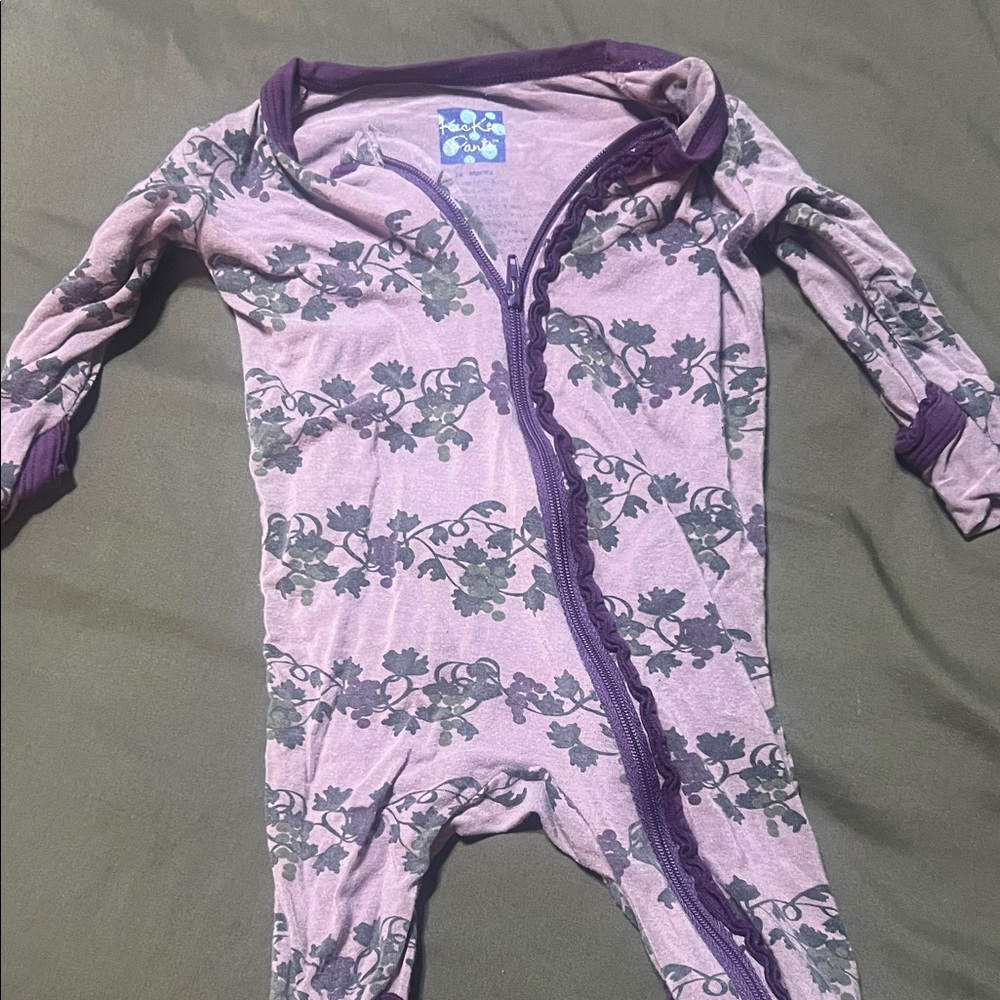 Kickee Pants Lavender Vine Kids One Piece